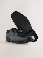 Black Standard Fit (F) Slip On Leather Loafer School Shoes - Image 4 of 5