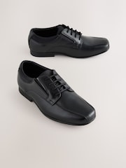 Black Wide Fit (G) Slip On Leather Loafer School Shoes - Image 1 of 5