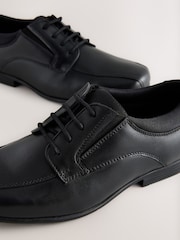 Black Wide Fit (G) Slip On Leather Loafer School Shoes - Image 4 of 5
