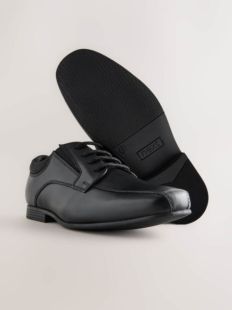 Black Wide Fit (G) Slip On Leather Loafer School Shoes - Image 5 of 5