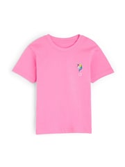 Personalised Girls Embroidered Unicorn 100% Cotton T-Shirt by Dollymix - Image 1 of 4