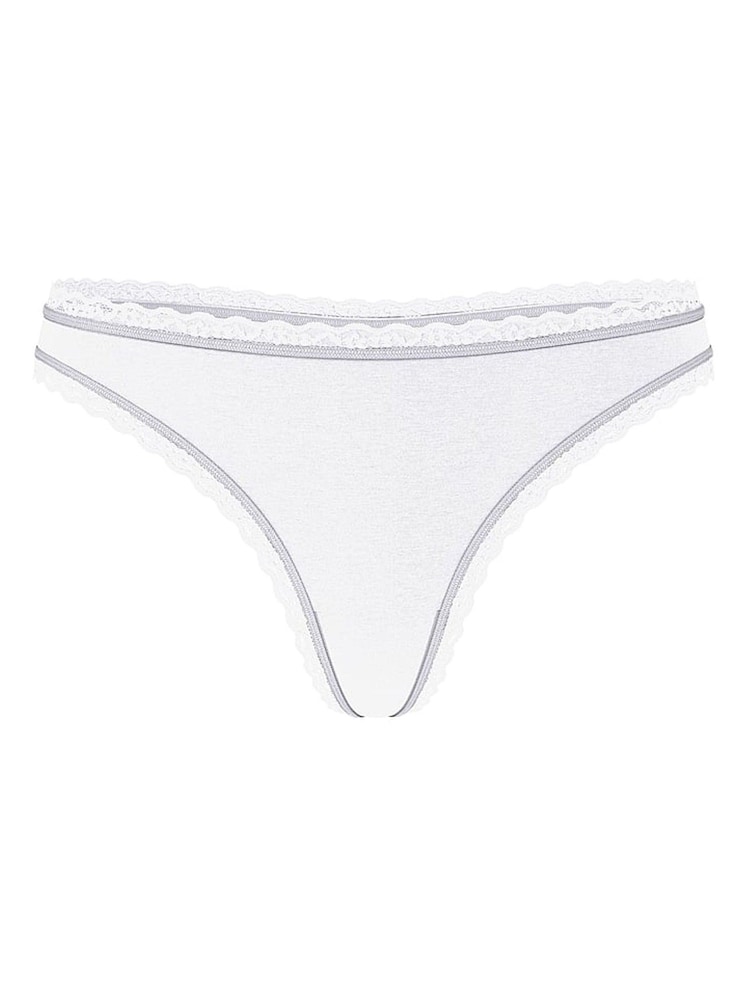 Victoria's Secret White Thong Cotton Lace Waist Knickers - Image 3 of 3 Victoria's Secret White Thong Cotton Lace Waist Knickers - Image 3 of 3