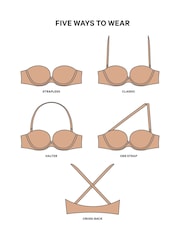 Victoria's Secret Praline Nude Strapless Multiway Push Up Bra - Image 3 of 3