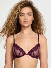 Kir rood - Victoria's Secret puur glanzende kanten beha - Image 1 of 2