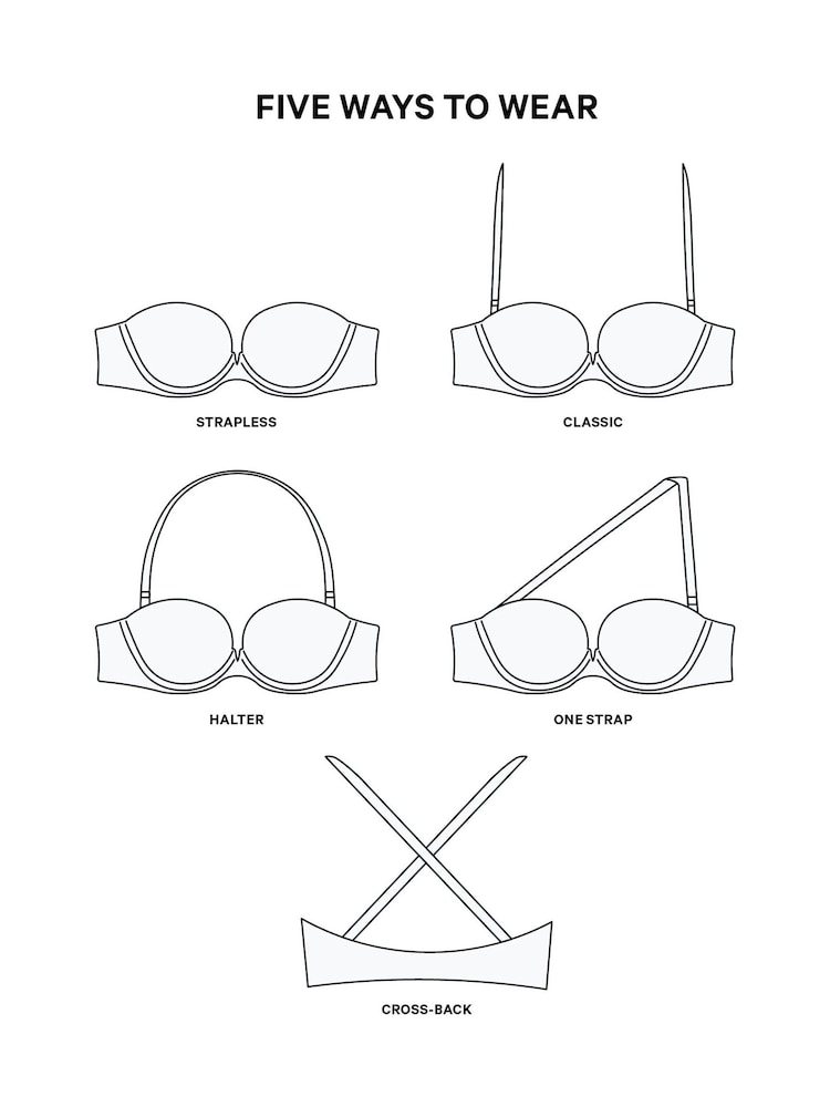 Victoria's Secret White Strapless Multiway Push Up Bra - Image 3 of 3