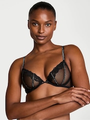 Zwart - Victoria's Secret puur glanzende kanten beha - Image 1 of 2