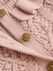 Pink Knitted Frill Collar Baby Cardigan (0mths-2yrs) (0mths-2yrs) - Image 5 of 9