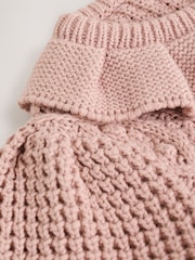 Pink Knitted Frill Collar Baby Cardigan (0mths-2yrs) (0mths-2yrs) - Image 9 of 9
