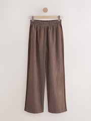 Brown Soft Touch Straight Leg Striped Trousers - Image 1 of 5
