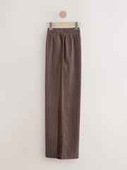 Brown Soft Touch Straight Leg Striped Trousers - Image 2 of 5