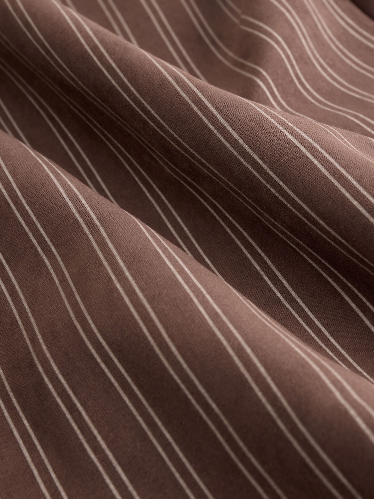 Brown Soft Touch Straight Leg Striped Trousers - Image 5 of 5
