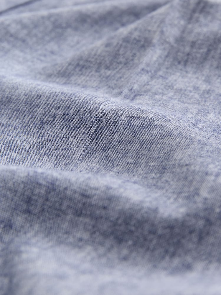 Light Blue Stay Smart Wide Leg Linen Rich Trousers - Image 2 of 3