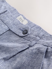 Light Blue Stay Smart Wide Leg Linen Rich Trousers - Image 3 of 3