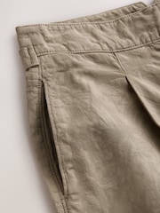 Marrón - Pantalones de jacquard de algodón 100% tipo barril - Imagen 6 de 7