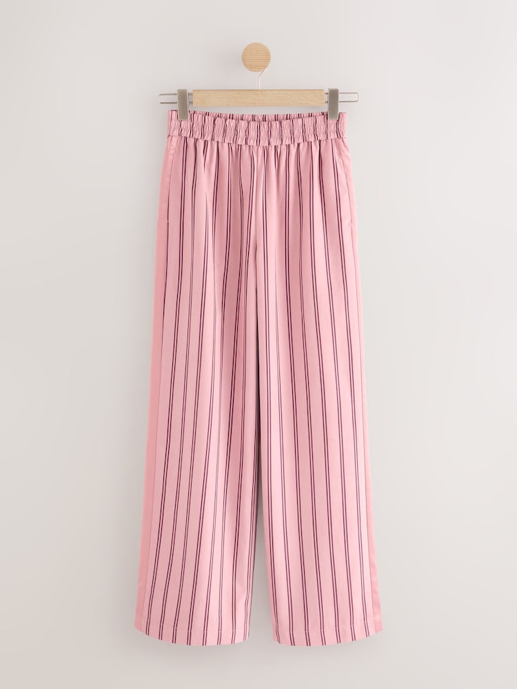 Pink Stripe Soft Touch Straight Leg Striped Trousers - Image 1 of 5