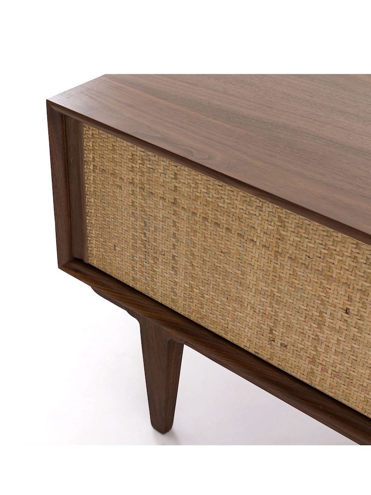La Redoute Intérieurs Dalqui Up to 65 Inch Walnut & Cane 175cm TV Unit - Image 6 of 6