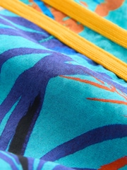 Blue Print Sports Shorts With Contrast Stripe - Image 2 of 3