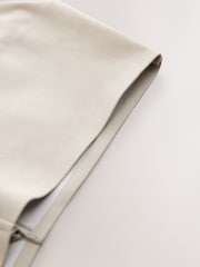 Ecru Smoothing Faux Suede Wide Leg Trousers - Image 8 of 8