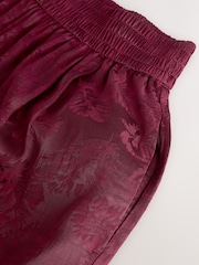 Plum Purple Satin Jacquard Harem Trousers - Image 4 of 5
