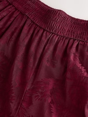 Plum Purple Satin Jacquard Harem Trousers - Image 5 of 5