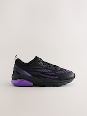 Negro/violeta - Zapatillas elásticas con cordones - Imagen 5 de 8