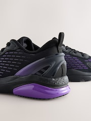 Negro/violeta - Zapatillas elásticas con cordones - Imagen 7 de 8