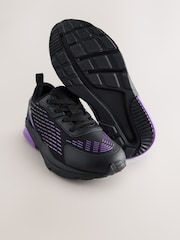 Negro/violeta - Zapatillas elásticas con cordones - Imagen 8 de 8