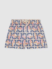Reiss Eva Geometric Chain Print Shorts - Imagen 2 de 4