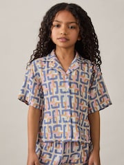 Reiss Multi Eva Geometric Chain Print Shirt - Image 1 of 4