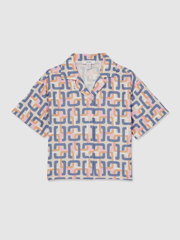 Reiss Multi Eva Geometric Chain Print Shirt - Image 2 of 4