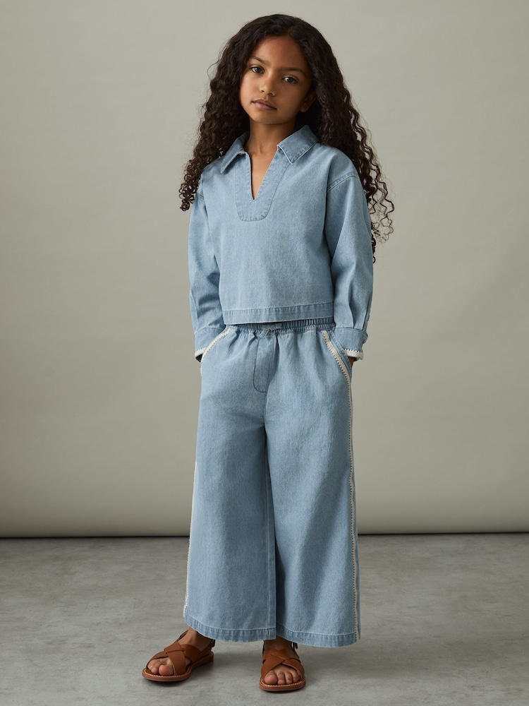 Reiss Dean Chambray Collared Top - Imagen 2 de 4