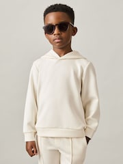 Off White - Reiss Fabien Interlock Jersey Hoodie - Imagen 3 de 4