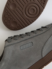 Reiss Dark Grey Bode Suede Low-Top Trainers - Image 4 of 4
