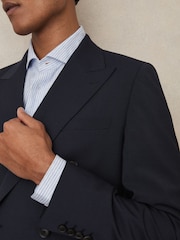 Reiss Bright Blue Dream Db Slim-Fit Double-Breasted Wool-Blend Suit Blazer - Image 5 of 9