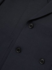 Reiss Bright Blue Dream Db Slim-Fit Double-Breasted Wool-Blend Suit Blazer - Image 9 of 9