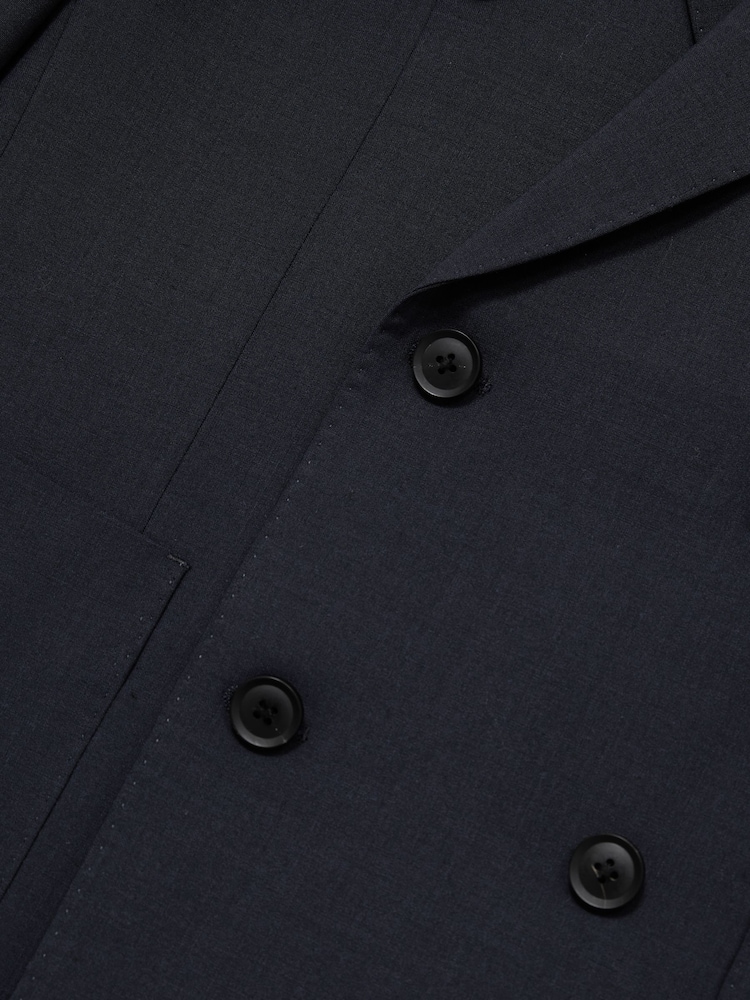 Reiss Bright Blue Dream Db Slim-Fit Double-Breasted Wool-Blend Suit Blazer - Image 9 of 9