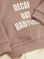 Reiss Ivory Ossie Sweatshirt And Leggings Slogan Set - Image 3 of 4