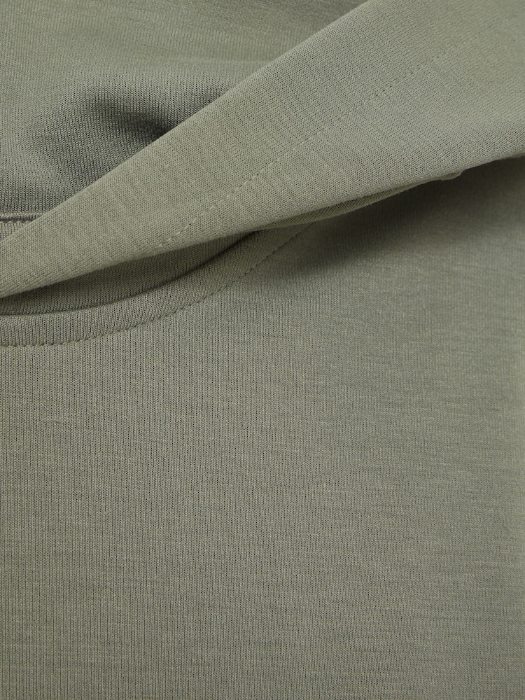 Reiss Soft Sage Green Fabien 9-13 yrs Interlock Jersey Hoodie - Image 4 of 4