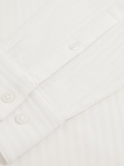 Reiss White Hayes Cotton-Jersey Stripe-Jacquard Shirt - Image 7 of 7