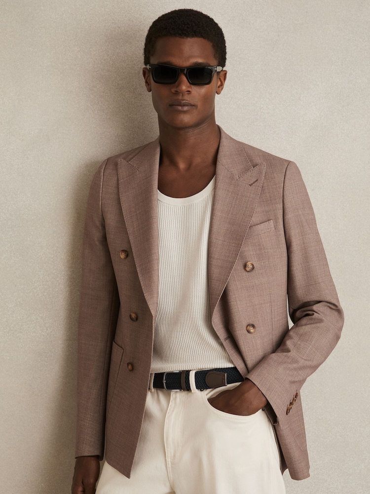 Reiss Navy Elmont Woven Belt - Image 2 of 4