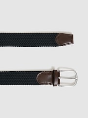 Reiss Navy Elmont Woven Belt - Image 3 of 4