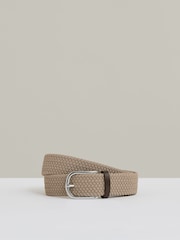 Reiss Stone Elmont Basket-Weave Belt - Image 1 of 3