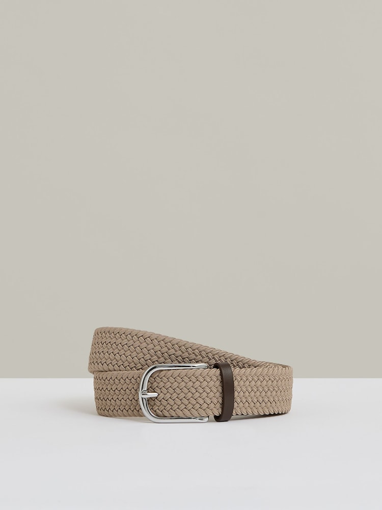 Reiss Stone Elmont Basket-Weave Belt - Image 1 of 3
