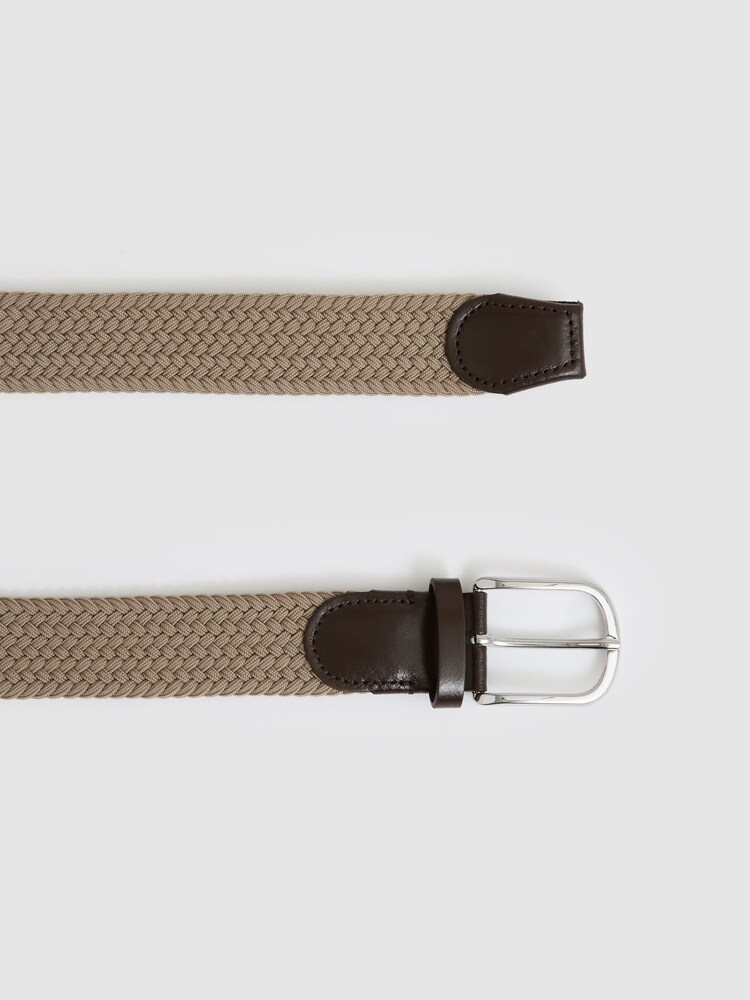 Reiss Stone Elmont Basket-Weave Belt - Image 3 of 3 Reiss Stone Elmont Basket-Weave Belt - Image 3 of 3