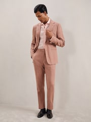 Reiss Rose Pink Kin Slim Fit Suit Trousers - Image 1 of 7