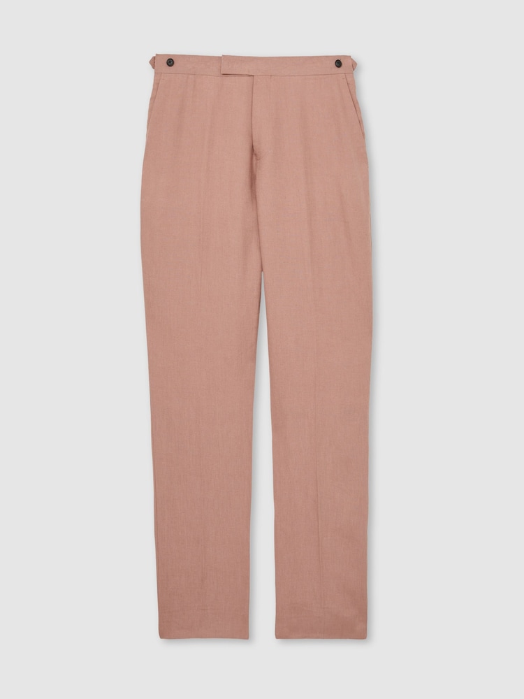 Reiss Rose Pink Kin Slim Fit Suit Trousers - Image 2 of 7