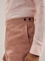 Reiss Rose Pink Kin Slim Fit Suit Trousers - Image 4 of 7
