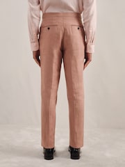 Reiss Rose Pink Kin Slim Fit Suit Trousers - Image 5 of 7