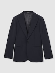 Reiss Bright Blue Dream Sb Regular-Fit Single-Breasted Wool-Blend Suit Blazer - Image 2 of 10