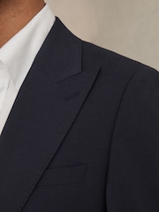Reiss Bright Blue Dream Sb Regular-Fit Single-Breasted Wool-Blend Suit Blazer - Image 6 of 10